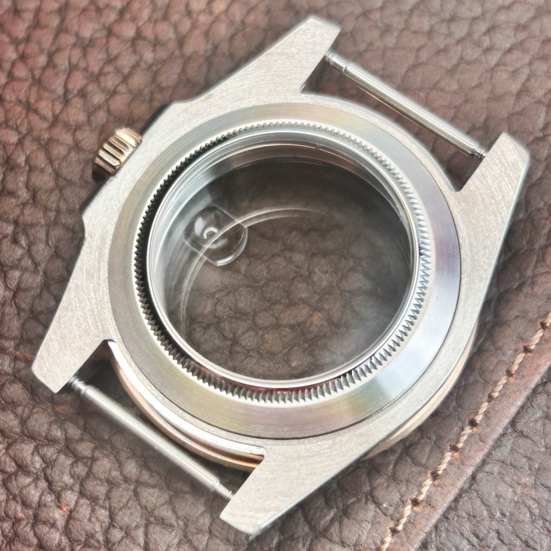 40mm Rose Gold Two Tone Root Beer Diver Watch Case For Mod Nh34 nh35 movement