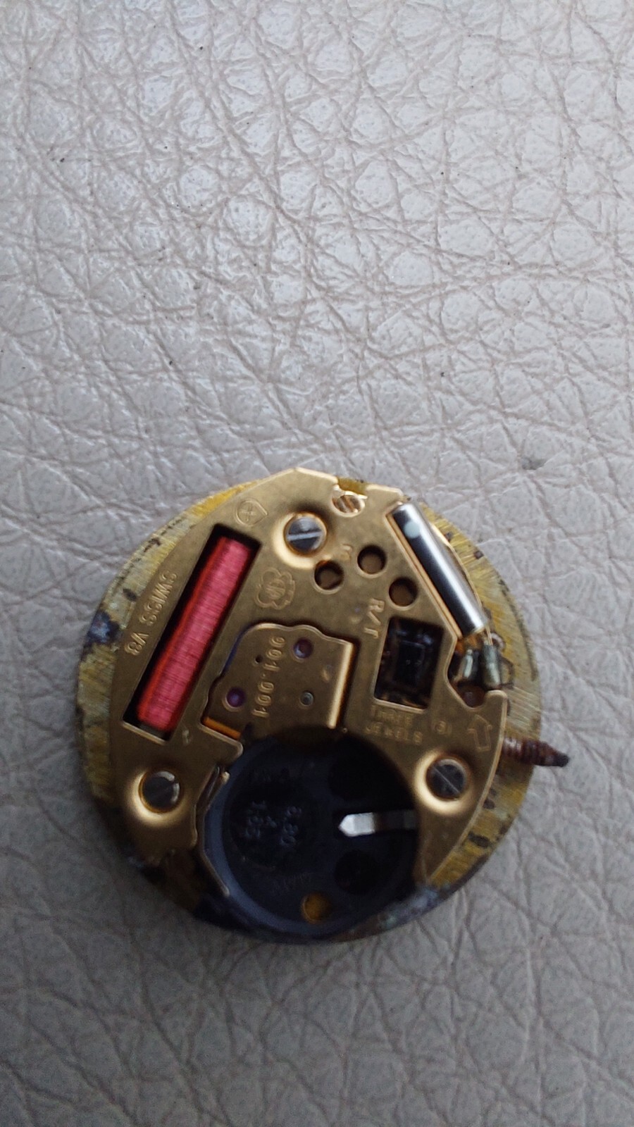 Movado Watch Face & Movement Mother Of Pearl Diamond Parts Only NOT WORKING READ