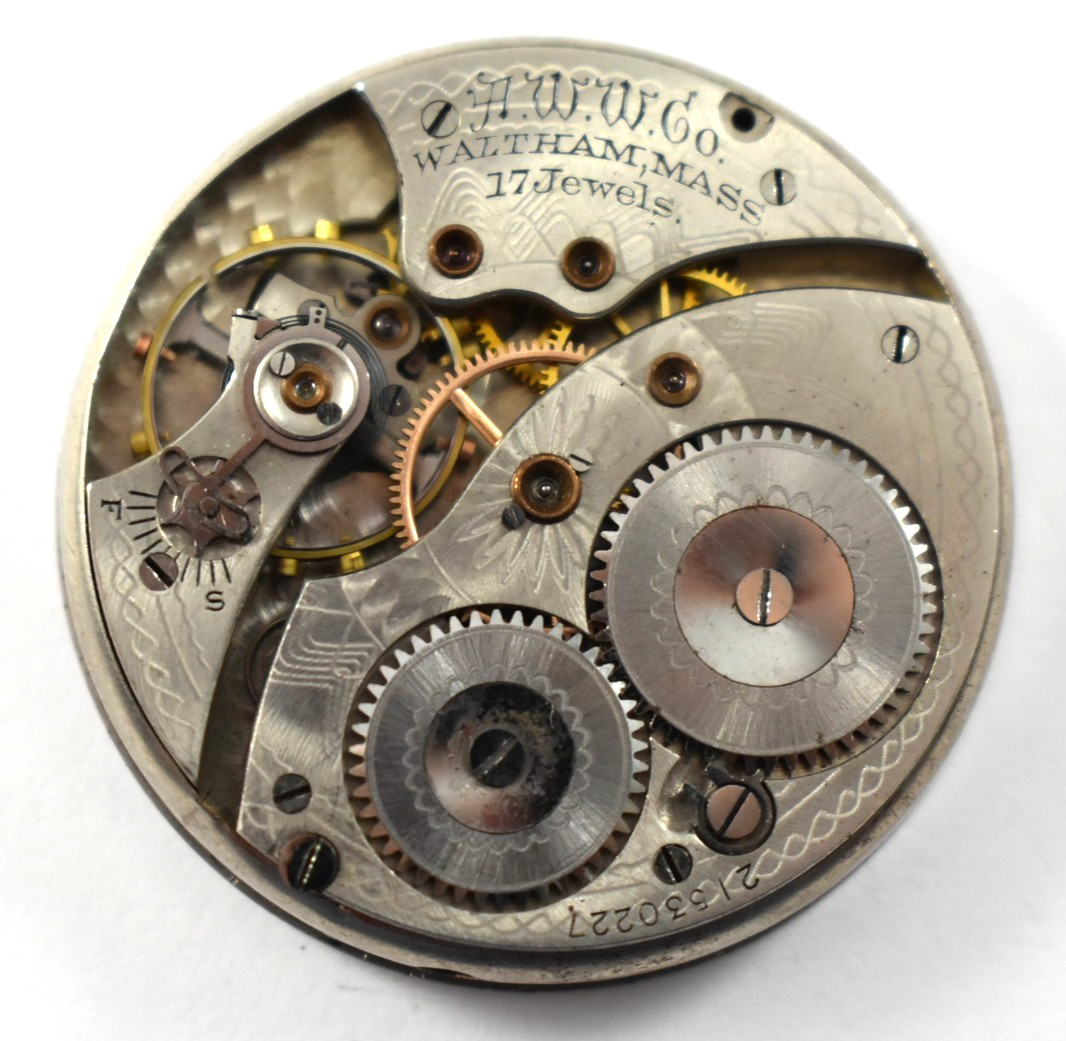 Vintage Waltham Grade 225 12s 17J OF Pocket Watch Movement lot.qj