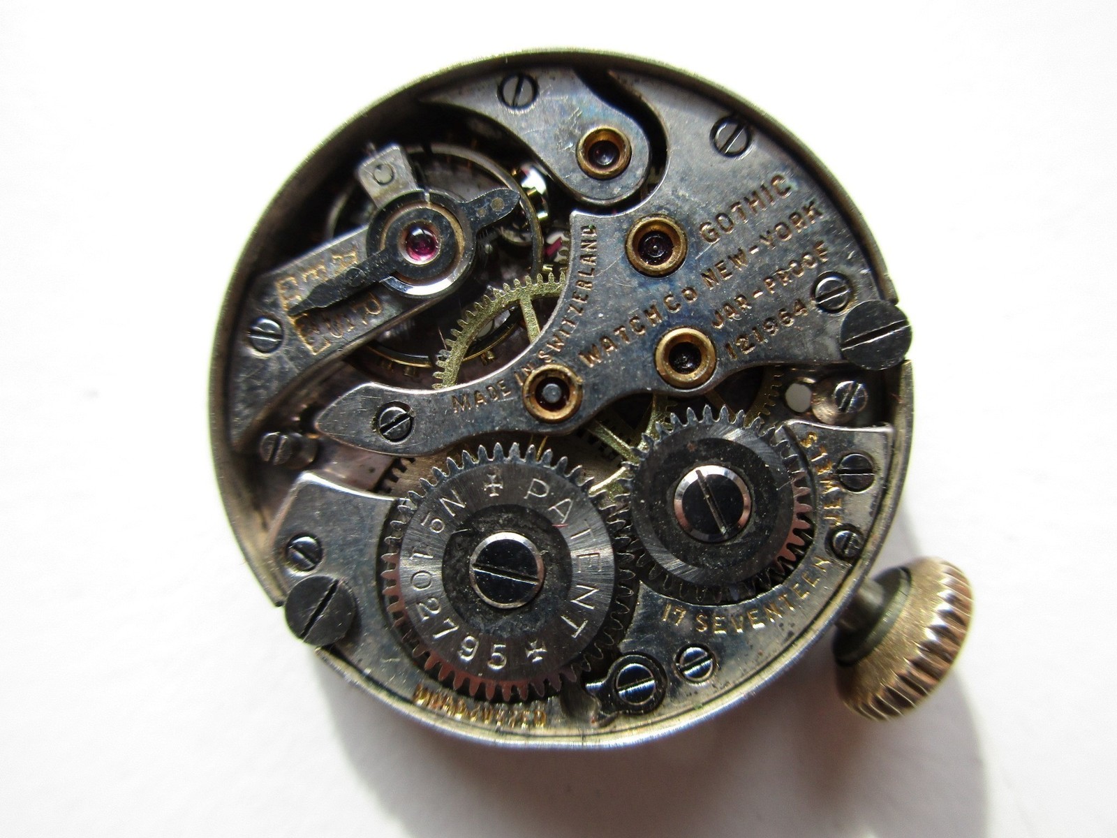 Gothic watch co New York vintage Swiss made watch movement – for parts