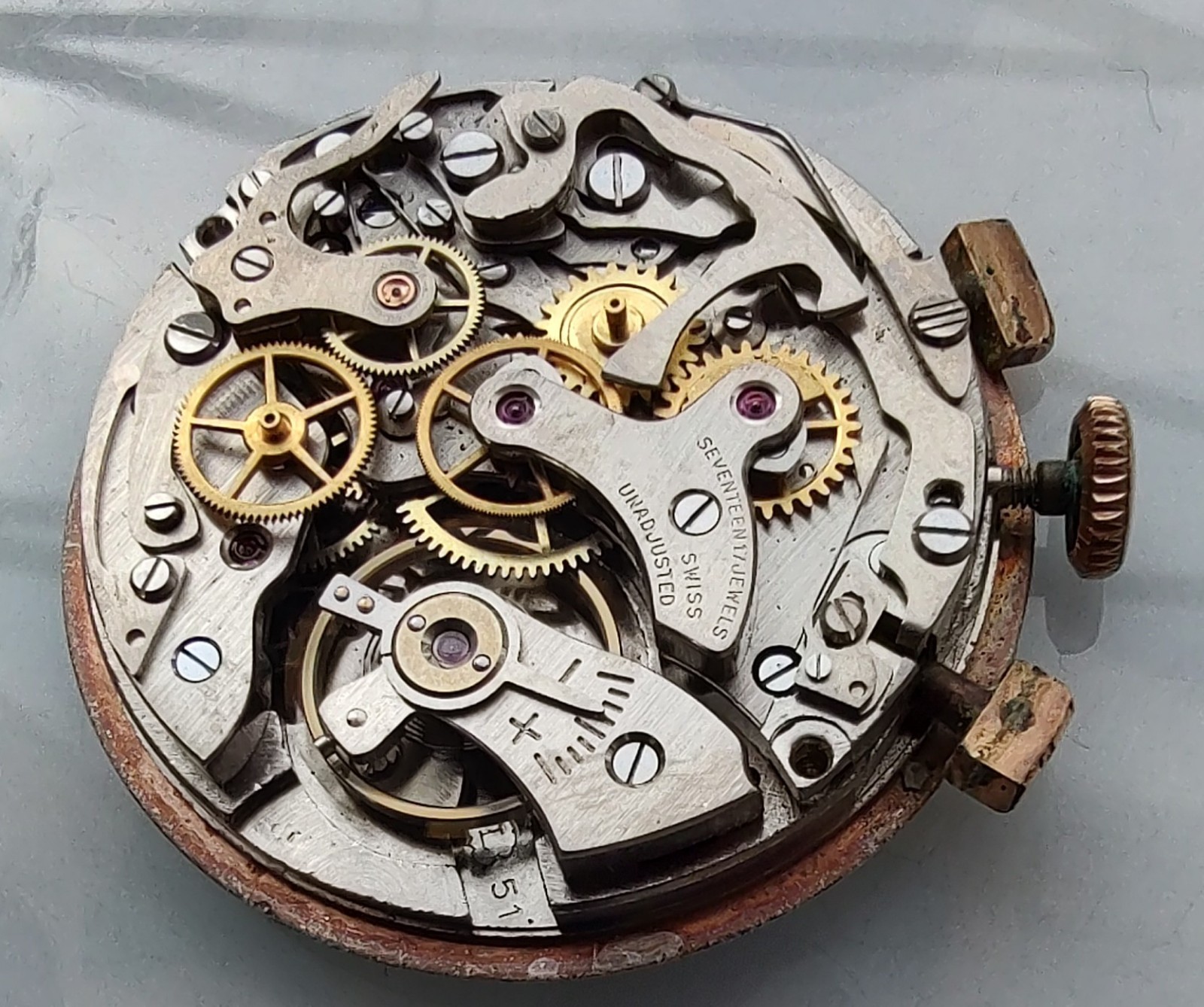 Genuine Gents Landeron Cal 51, Running, Nice!!