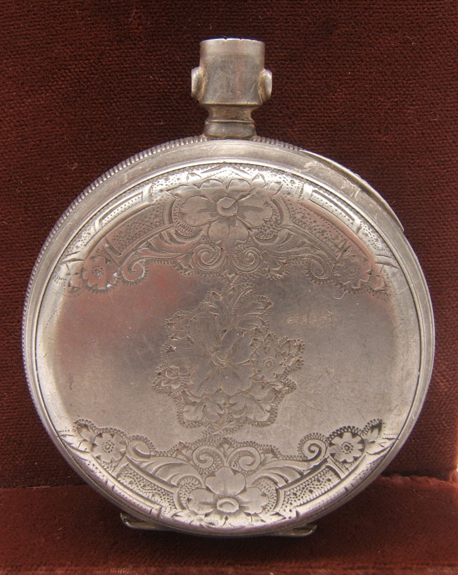 VTG COIN SILVER POCKET WATCH CASE ONLY STANDARD WATCH SIZE 18 AS IS