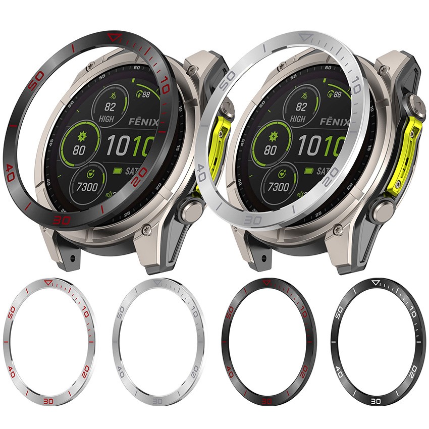 Watch Timing Steel Bezel Ring Protector for Garmin Fenix8 AMOLED /SOLAR 43-51MM