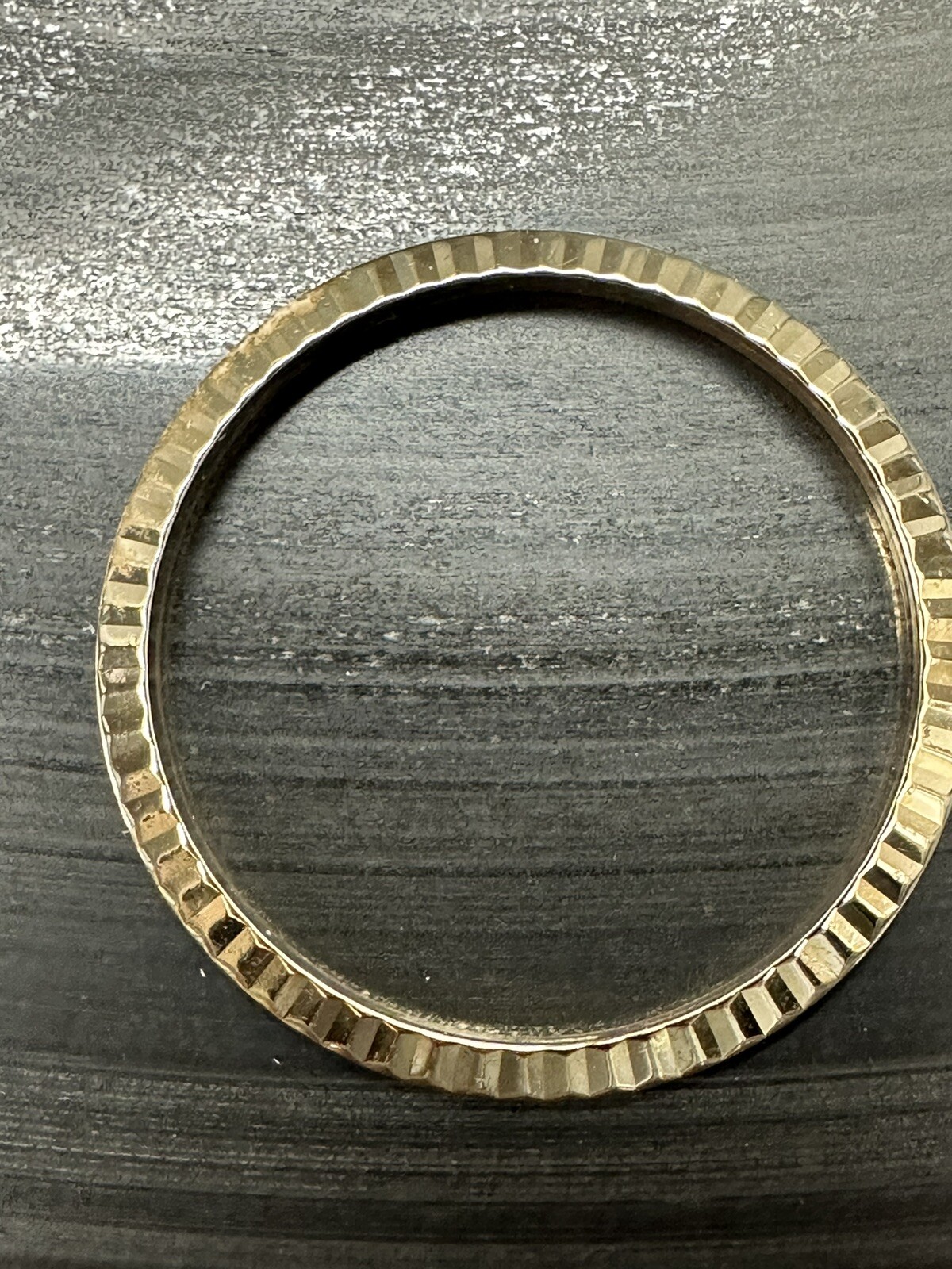18K Solid Yellow Gold 26 mm Fluted Bezel For Rolex Watch