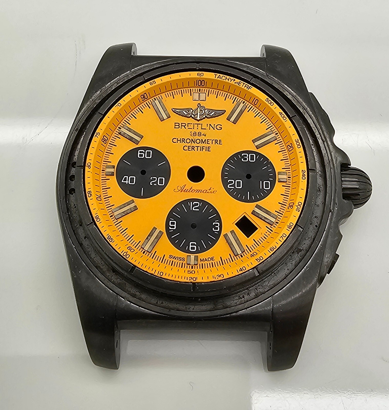 Original Breitling Chronomat 44 mm B01 Black Steel mb0111 Automatic Chronograph