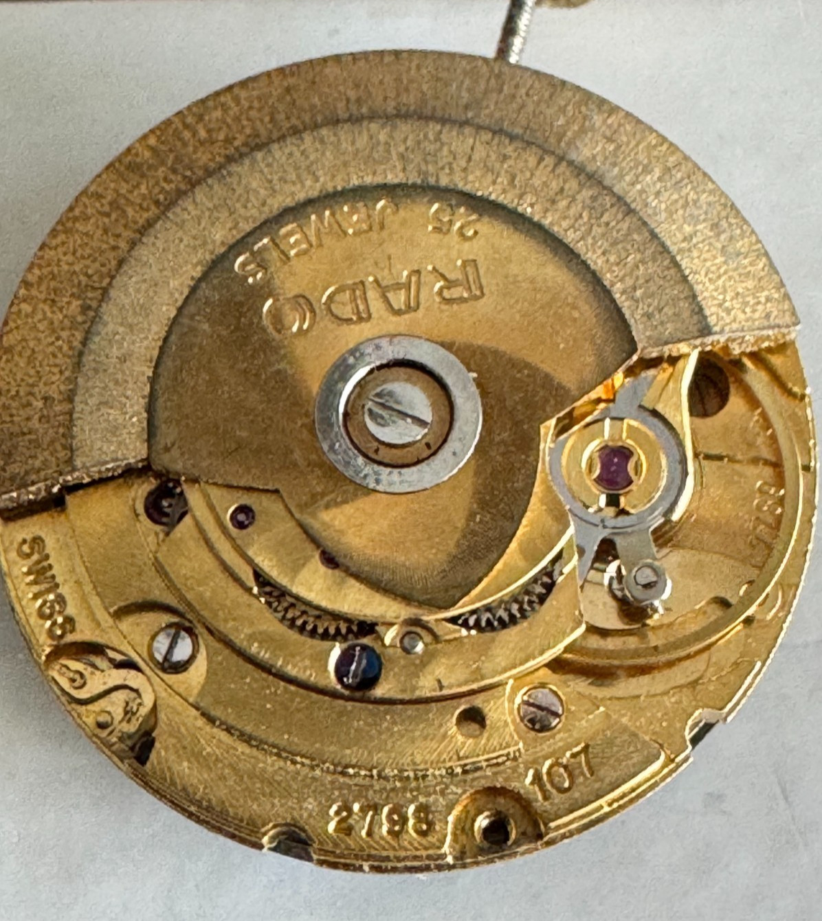 VINTAGE MEN’S RADO AUTOMATIC WRISTWATCH MOVEMENT ETA 2789 KEEPING TIME 25 JEWEL