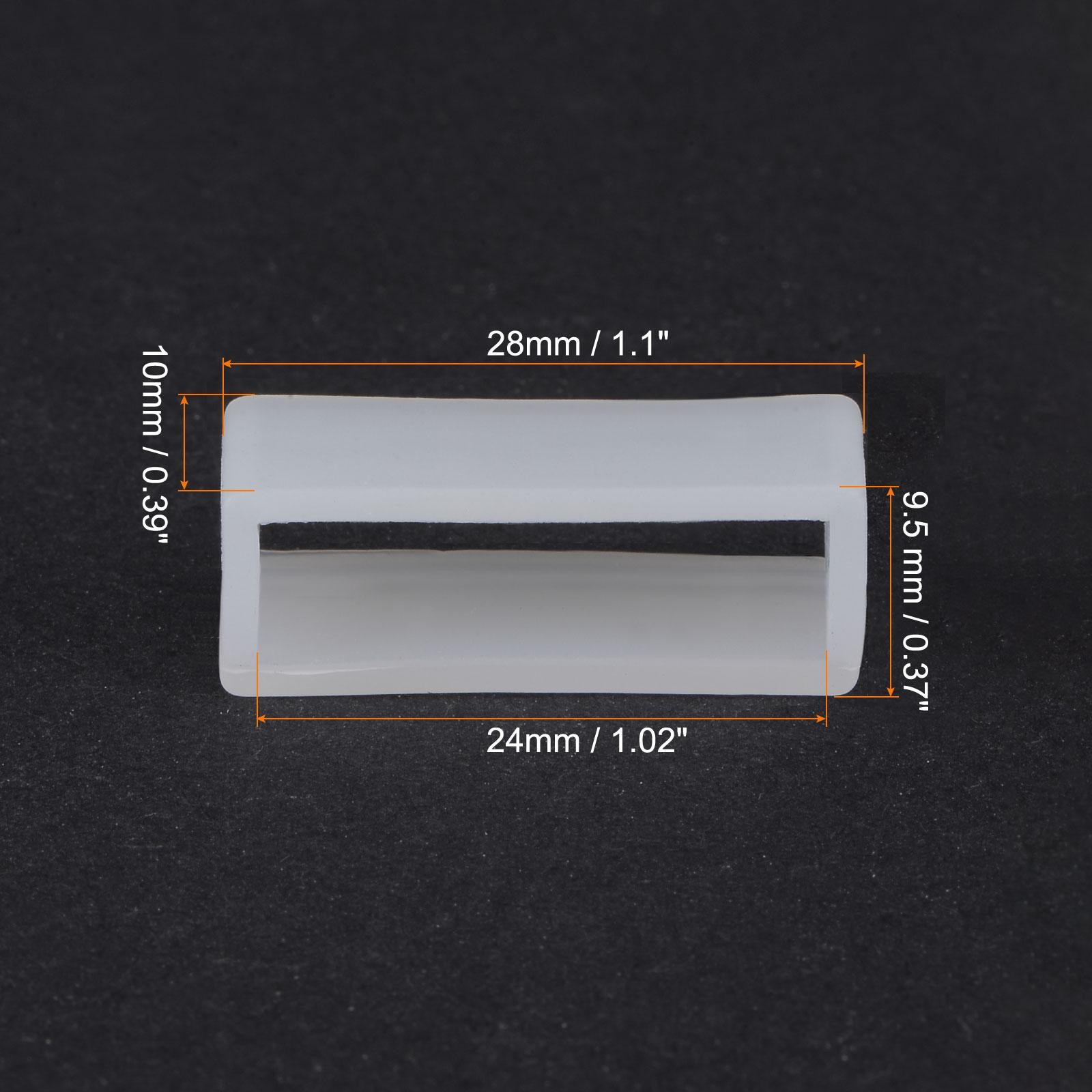 Watch strap Slots, for 24mm width watch strap, transparent 4 pcs