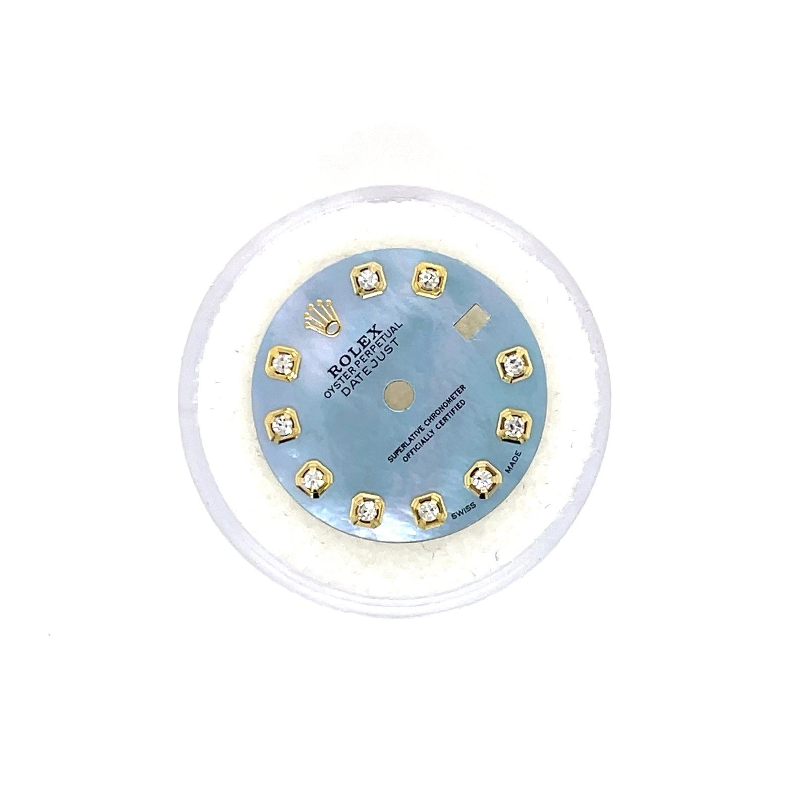 Rolex 26mm Custom Blue mother of pearl Dial Natural Diamond for Date Just/Date