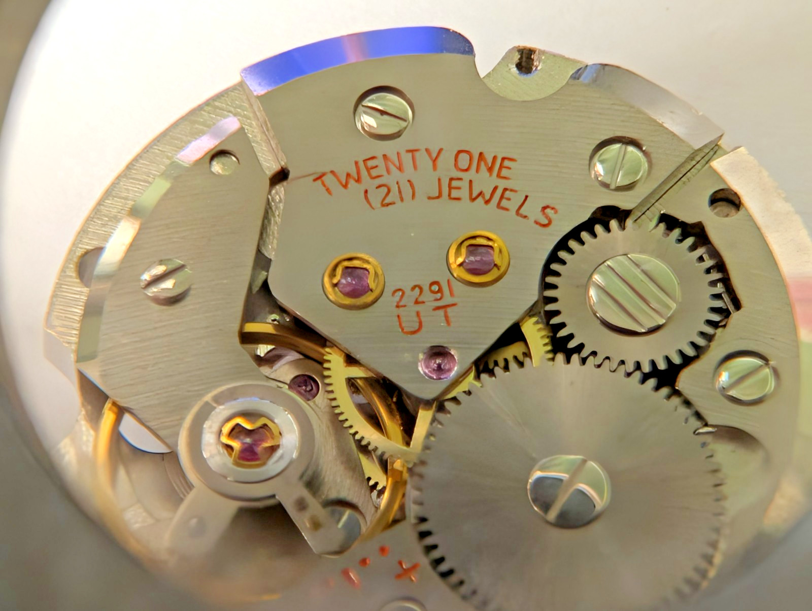 Vintage Unitas/UT 2291 movement, 21 Jewels automatic winding movement, RUNS. nee