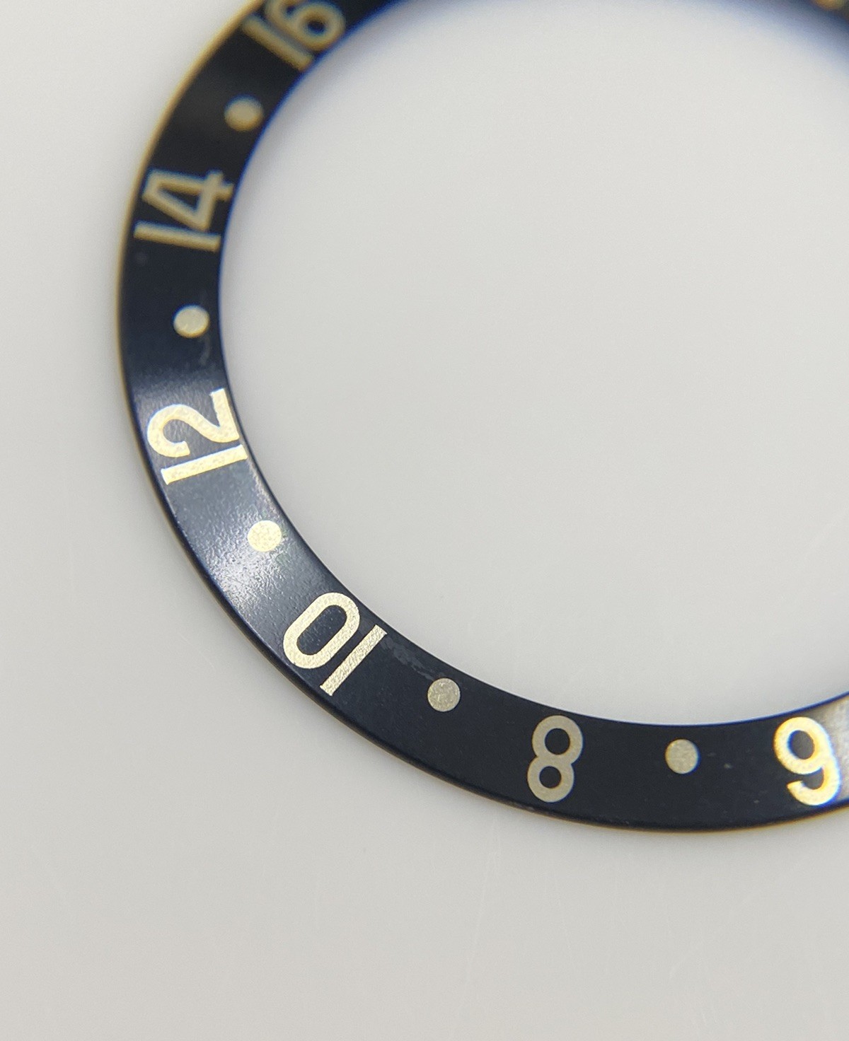 Genuine Rolex GMT Master Sapphire 16713 16718 16758 Black/Gold Bezel Insert