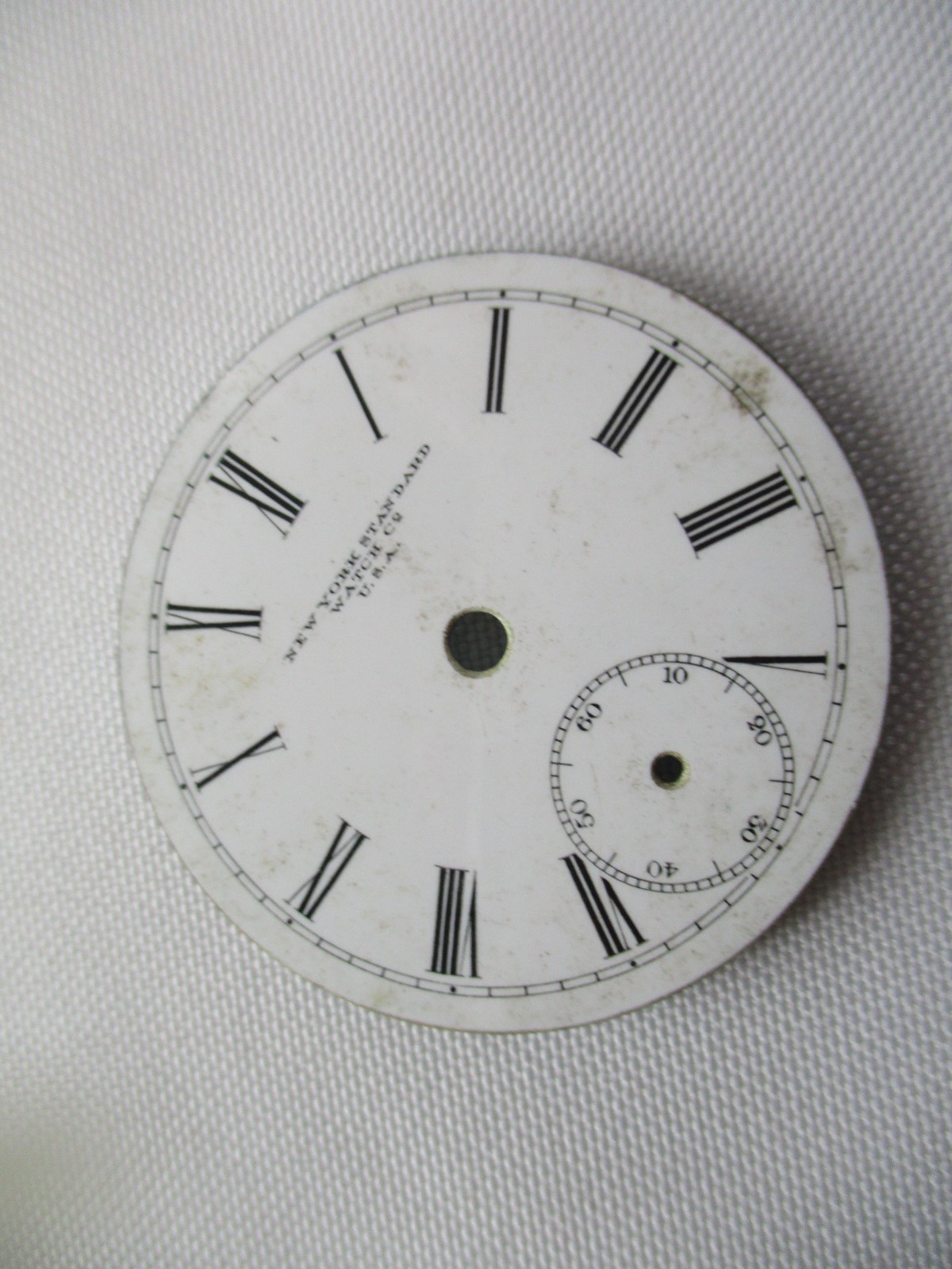 Vintage New York Standard Watch Co. U. S. A. Pocket Watch Dial 45 mm