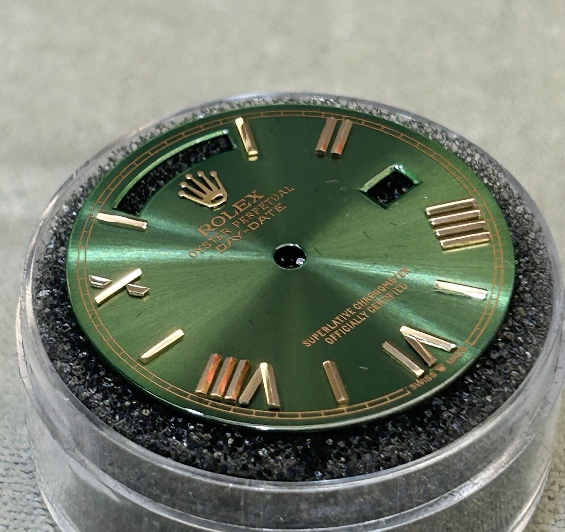 Rolex Quickset President Custom Olive Green Roman Dial Rose For 118235 & 118205