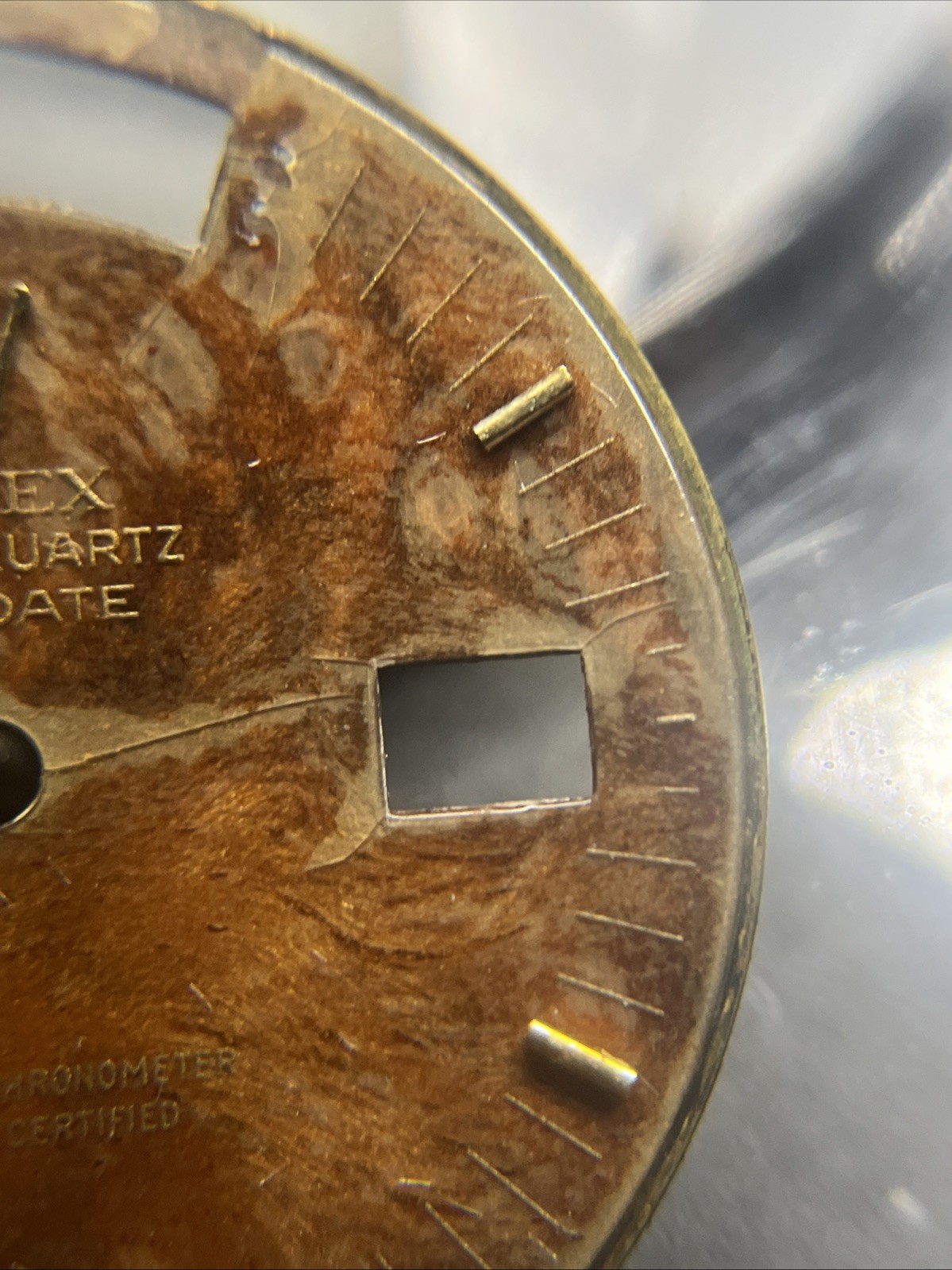 Genuine Rolex Oysterquartz Day Date 19018 Wood Dial