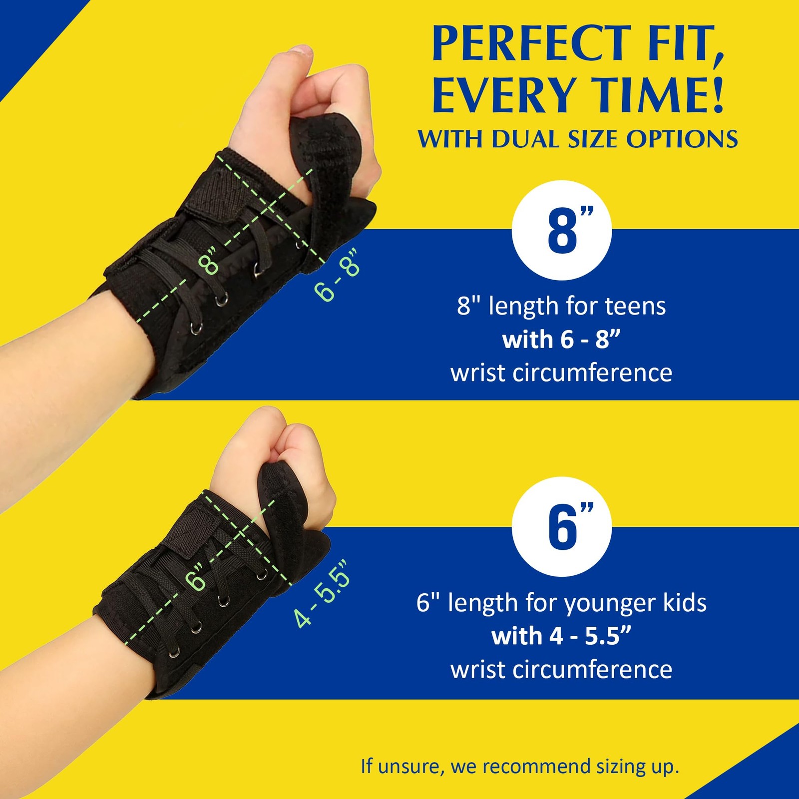 Brace Direct Kids Lace-up Wrist Brace – Carpal Tunnel, Tendonitis, Sprain