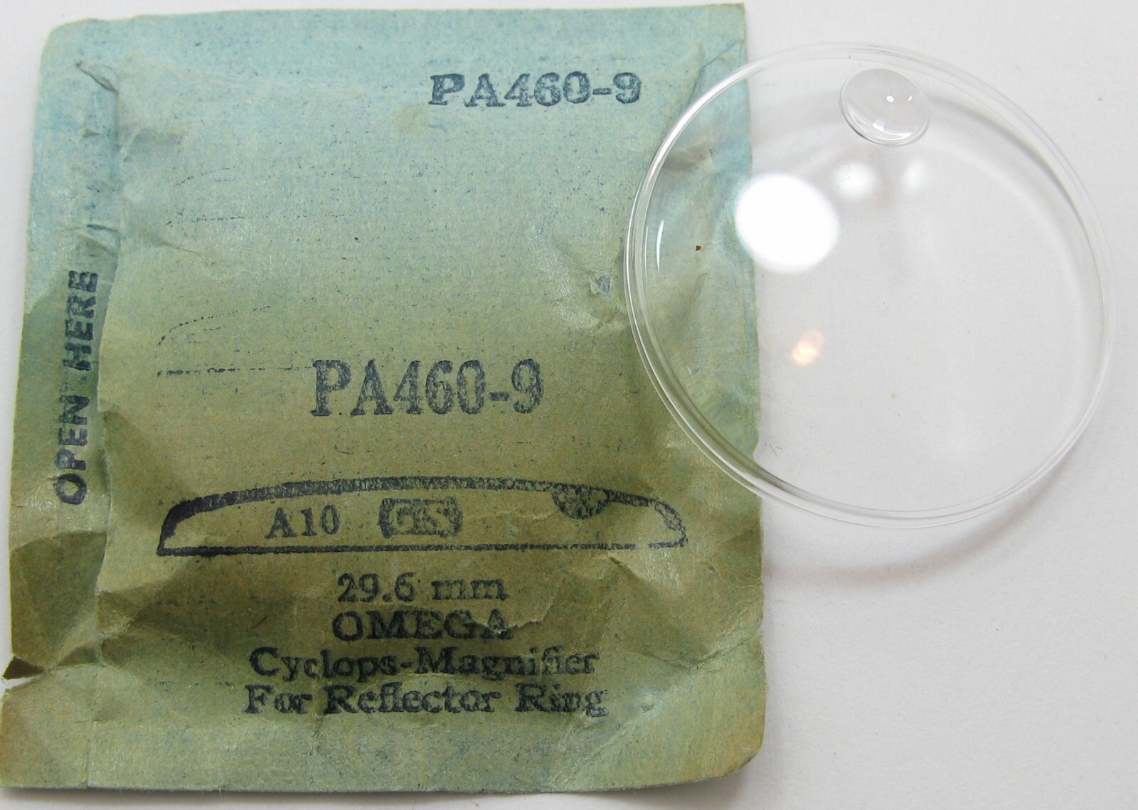 Omega Watch Crystal / Acrylic GS PA460 – 9 29.60 mm Cyclops & no tension ring