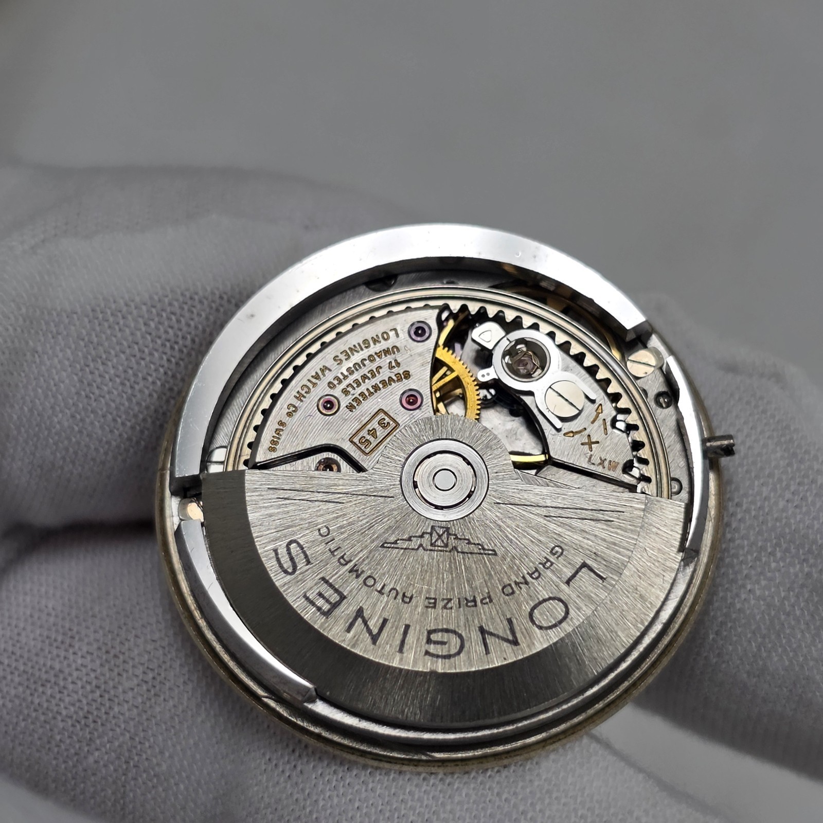 Movement Longines Cal. 345 Automatic Swiss Admiral 5 Star 17 Jewel For Parts