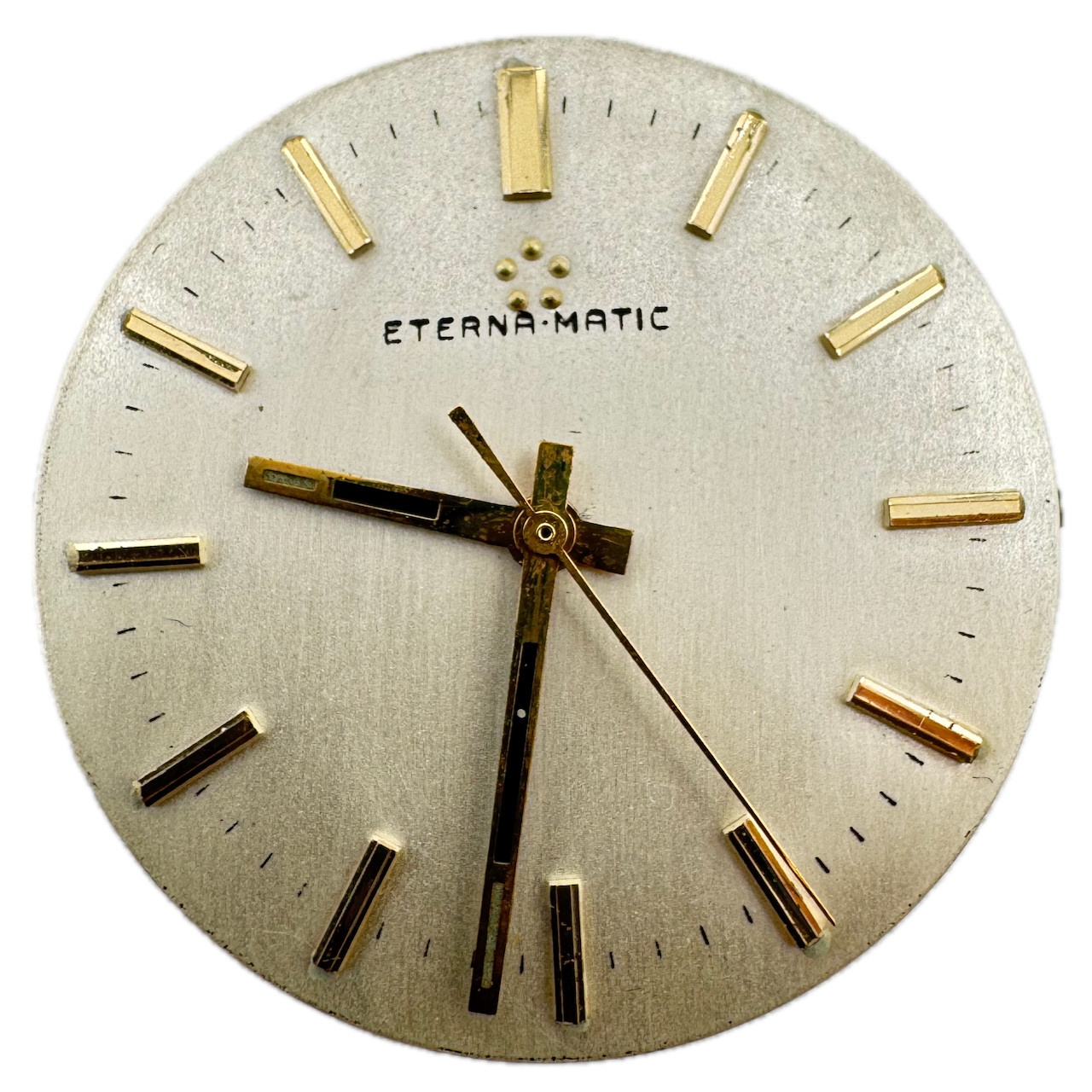 Vintage 22mm 1968 Eterna-Matic Silver dial Automatic Wristwatch Movement 1478k