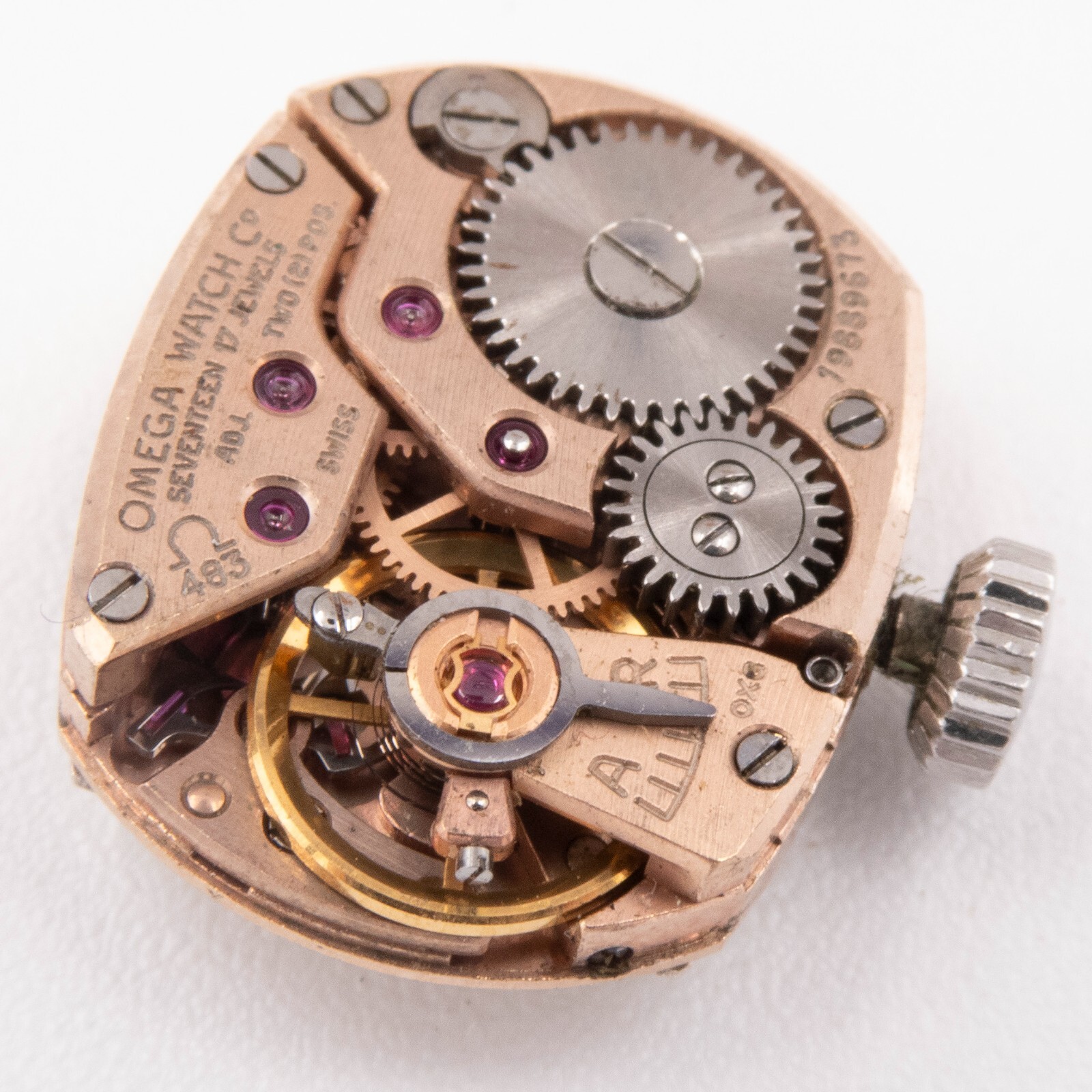 Vintage Omega Caliber 483 17-Jewel 2-Adjustment Wristwatch Movement, Runs