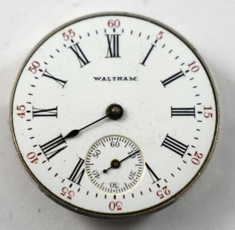 Vintage Waltham Lady Waltham 0s 16J Hunting Pocket Watch Movement lot.fh