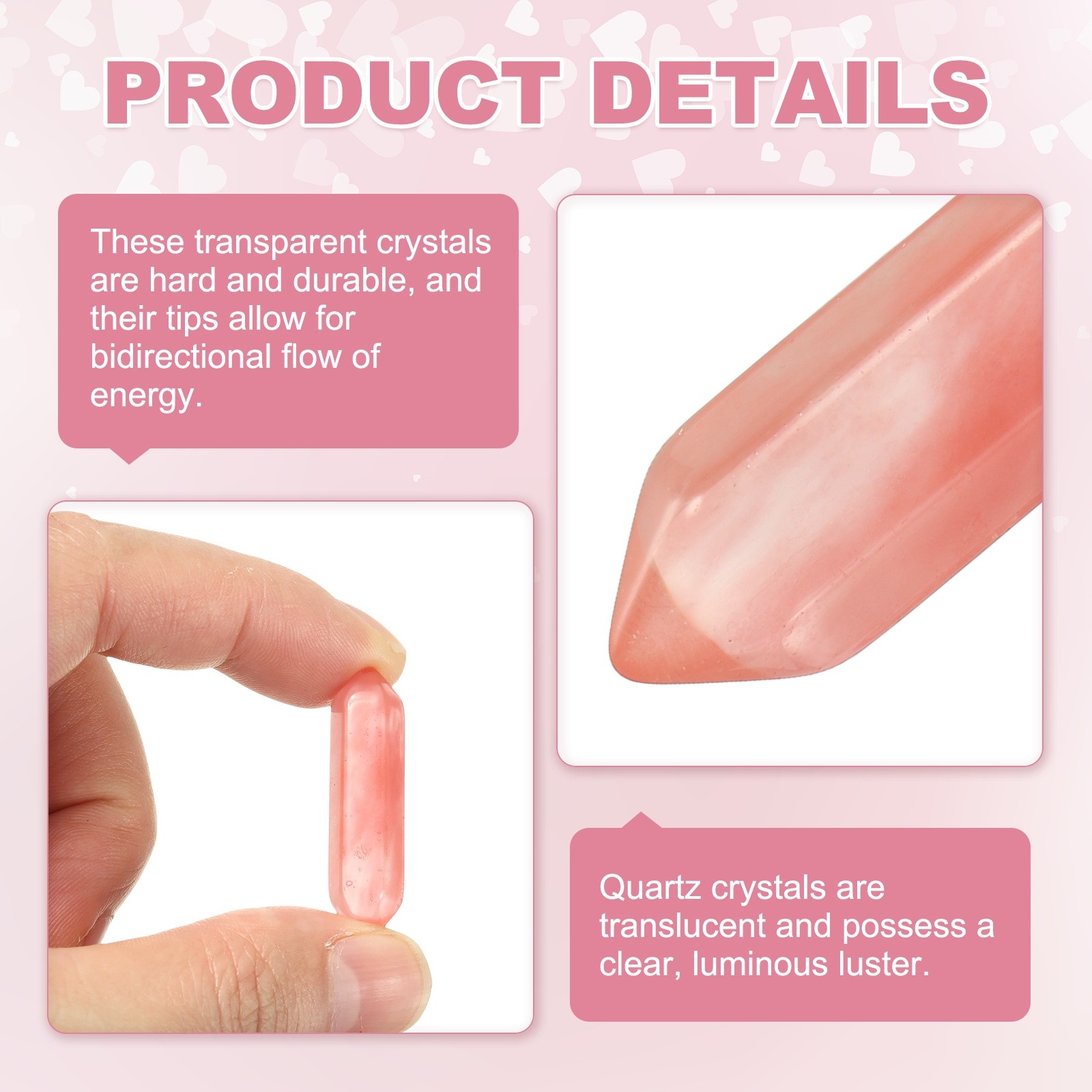 10 Pack Pink Carnelian Agate Quartz Crystals Polished Crystals Bulk