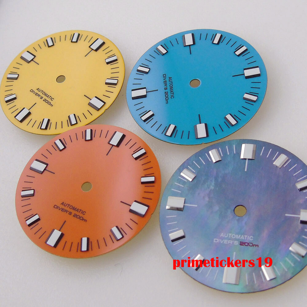 28.5mm Watch Dial Sterile Face Hands Green Luminous Fit NH35 ETA2824 PT5000 Movt