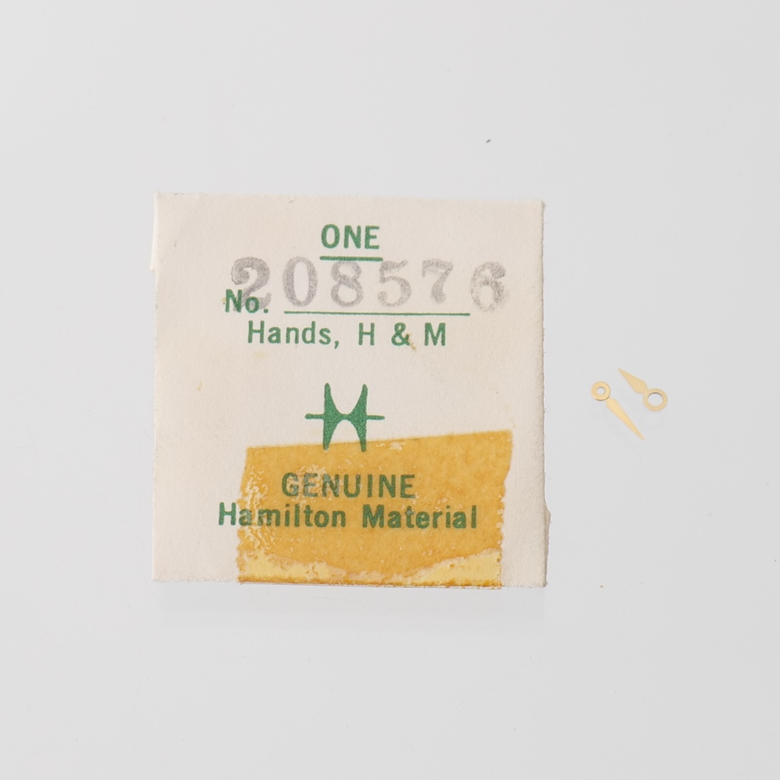 Hamilton Watch Hands No. 208576 Original Pair Hour Minute Watchmaker Parts (H22)