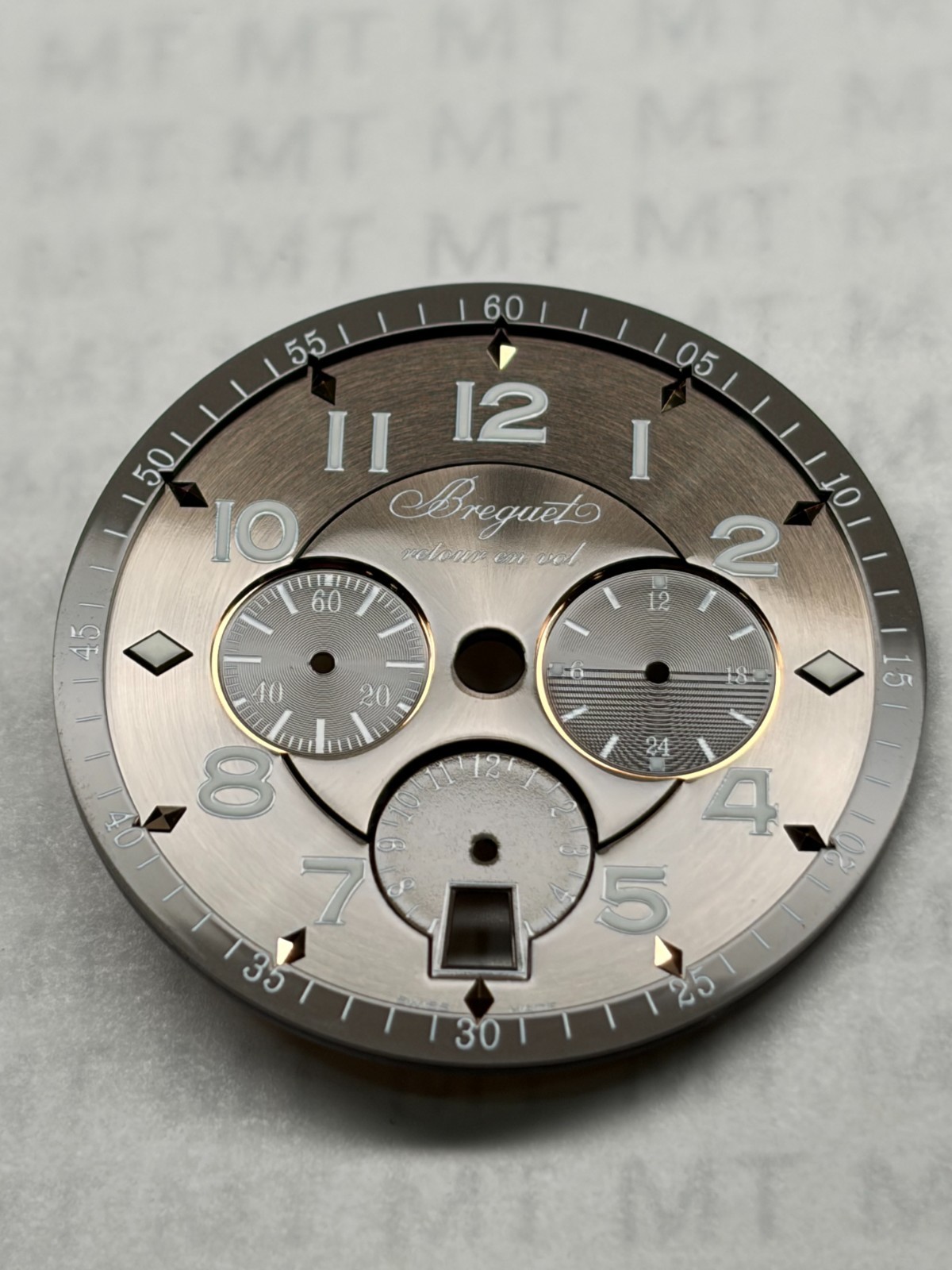 Brown Chronograph Dial for Breguet Type XX 3810BR Used Replacement Parts