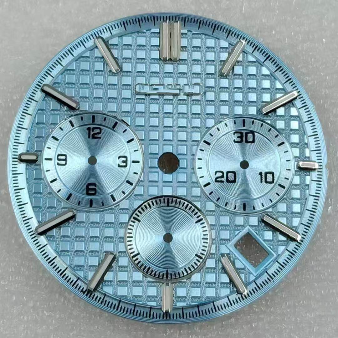 31.8mm Farmhouse Oak Watch Dial Green Luminous for VK63 Movement Watch Parts