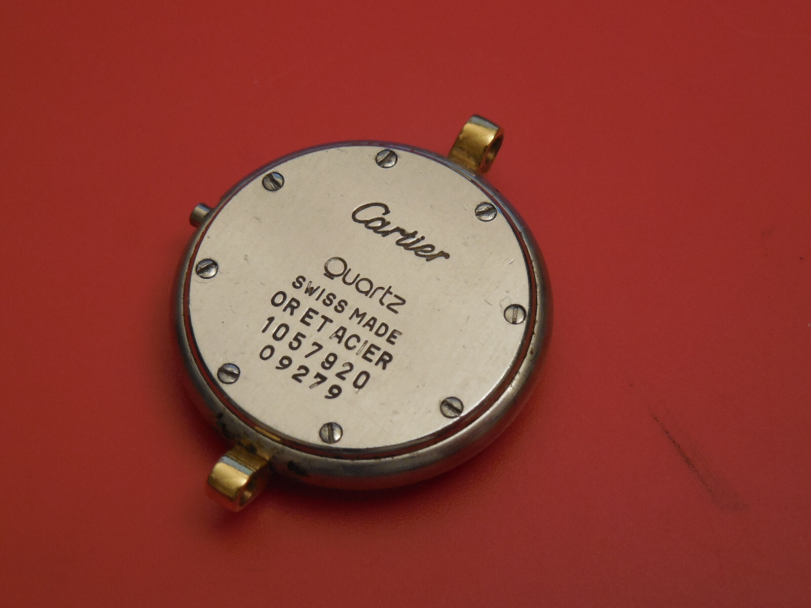 100% CARTIER SOLID 18K / STEEL 23MM PANTHERE RONDE COMPLETE CASE PART