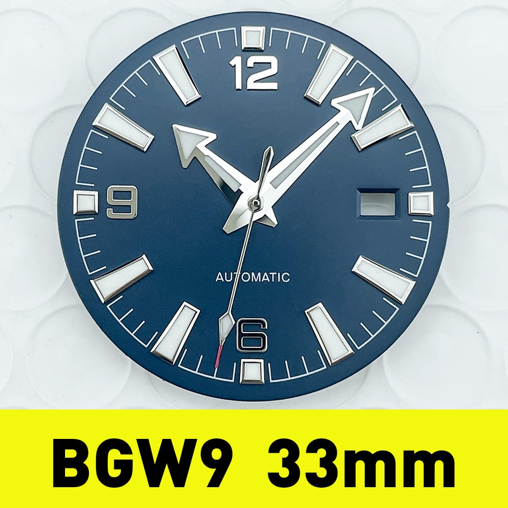 PO600M Style NH35A 33mm Blue Sterile Dial with BGW9 Lume and Hands Upgrade
