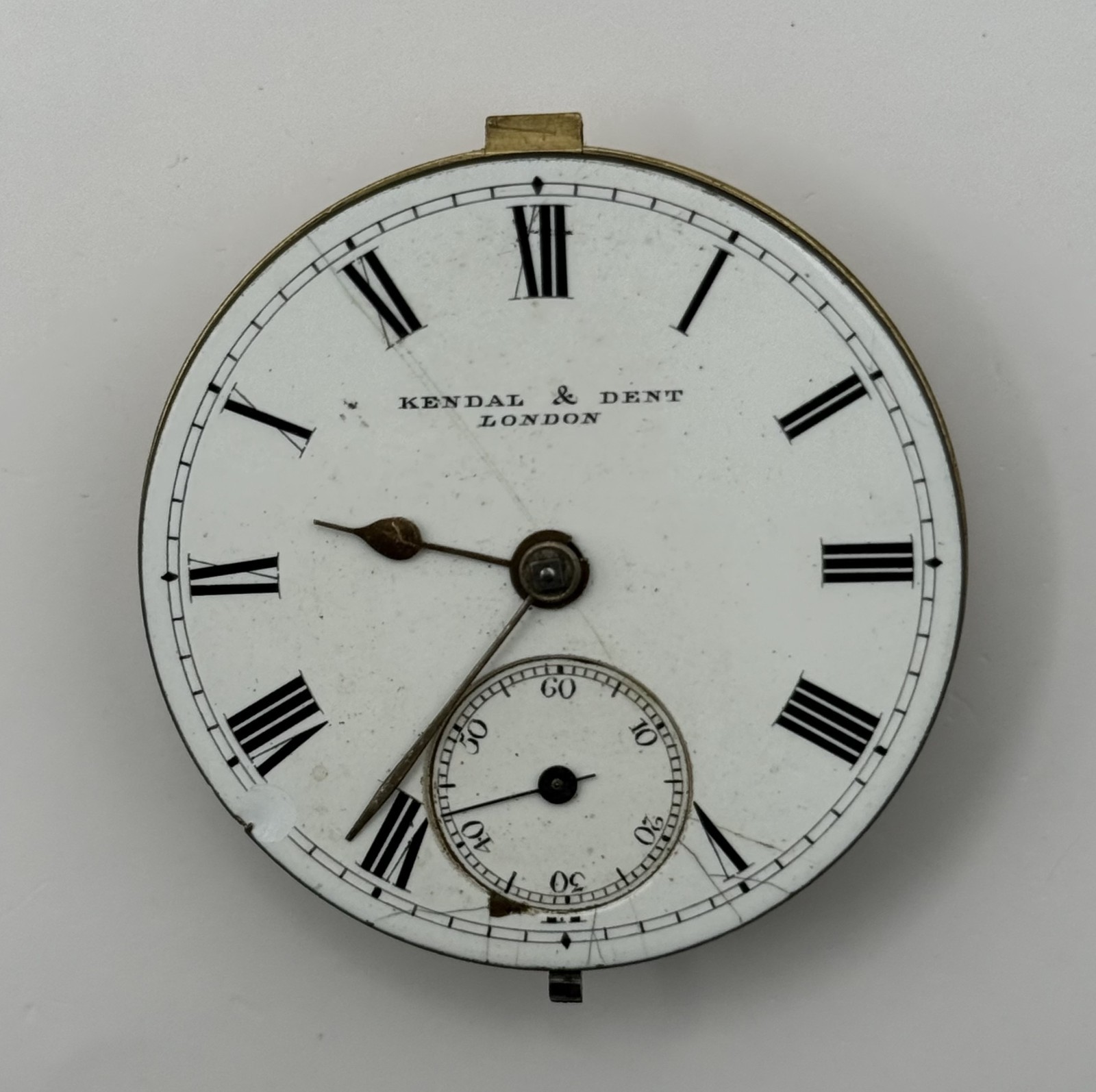 Kendal & Dent London Pocket Watch Movement – English Lever – Parts Repair 44.3mm