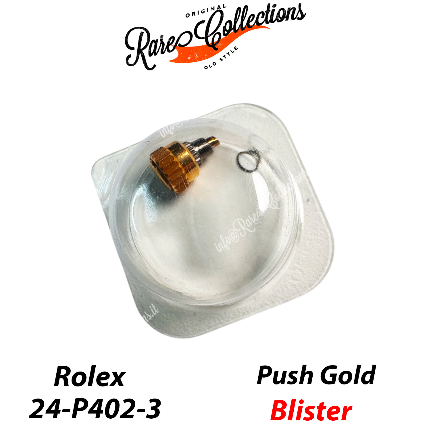 Yellow Gold Button New Blister NOS for Rolex (code 24-P-402-3) Push X1