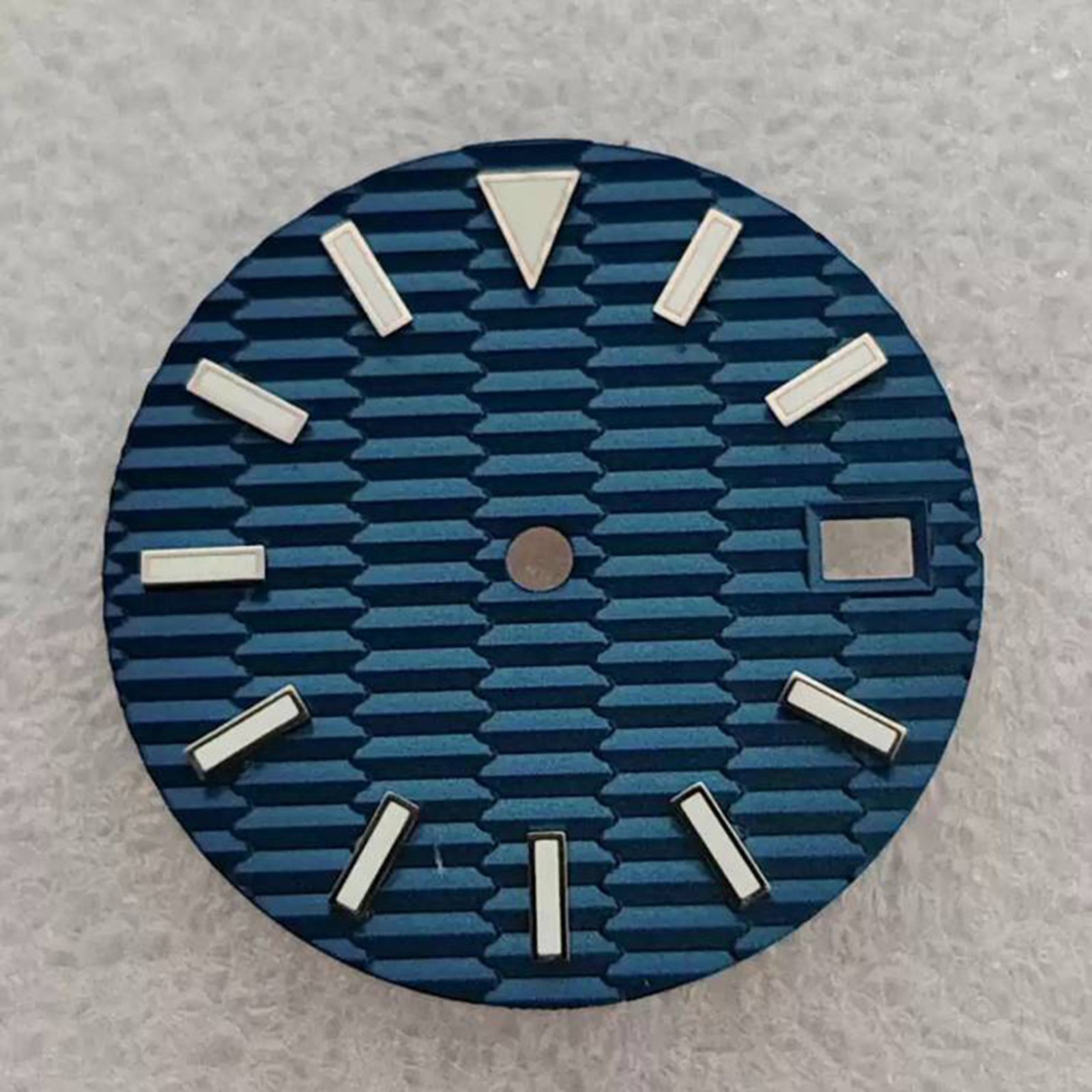 Watch Dial 28.5MM Blue-Green Luminous Mechanical Watch Case for NH35 Movement