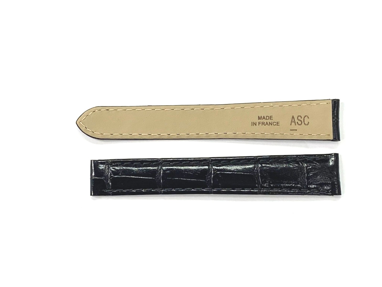 Watch Band Genuine Leather Alligator Grain fit Cartier Watch 14x12MM