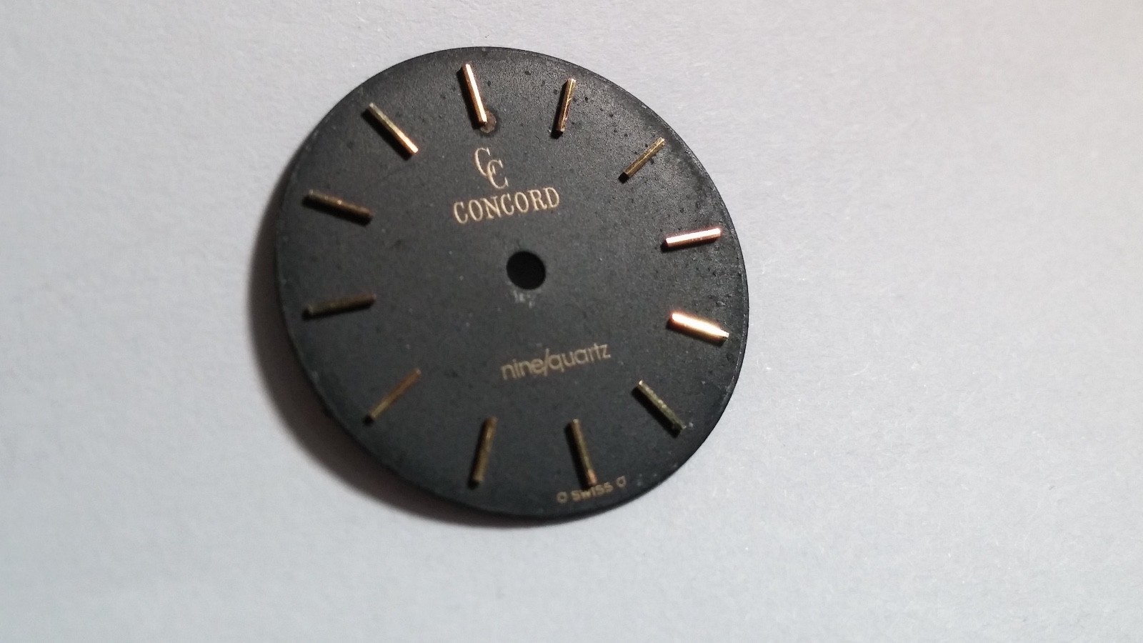 Concord dial, black 9/quartz 19.5mm diameter