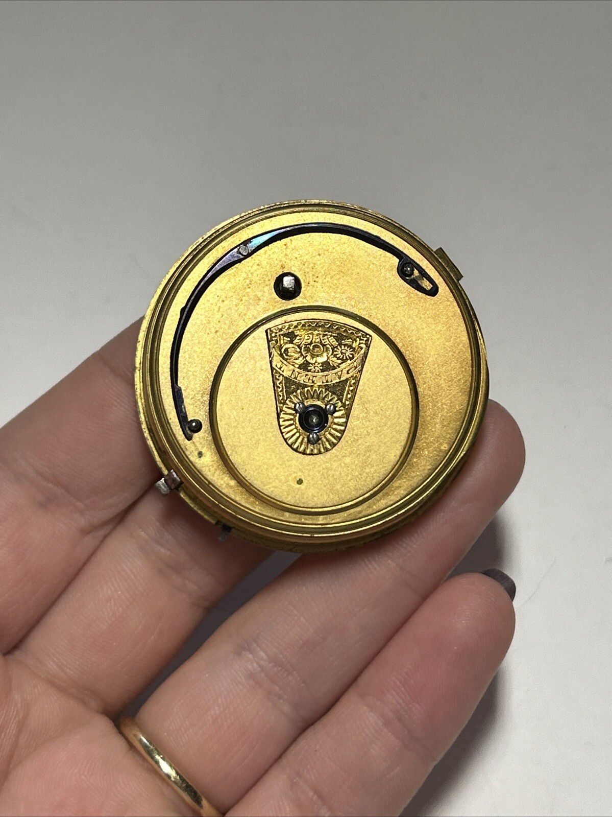 Collectible ROBINSON Verge Fusee Liverpool 24k Gold Dial Pwatch Movement