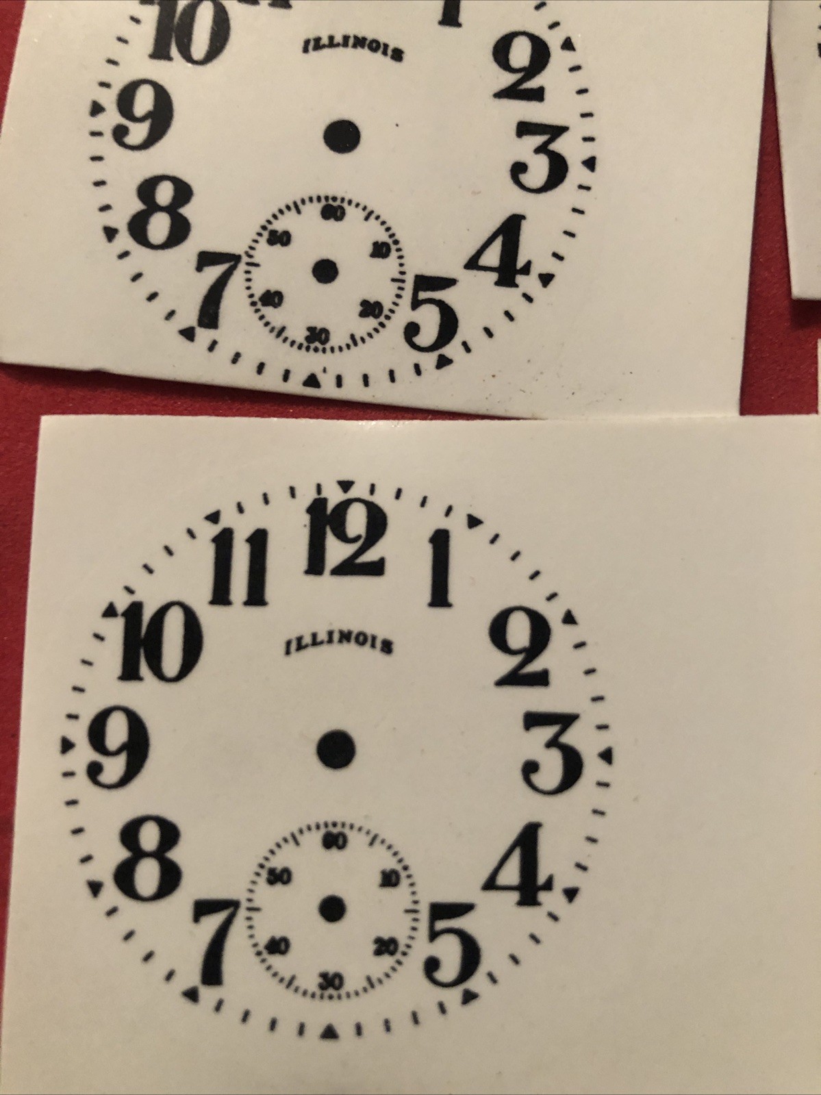 Lot Of 12 Illinois Pocket Watch Dial Decals – For Parts