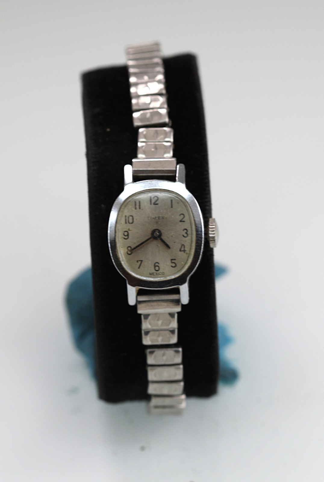 Timex Watch Women Vintage Mechanical WR Silver Stainless St Stretch NON-WORKING