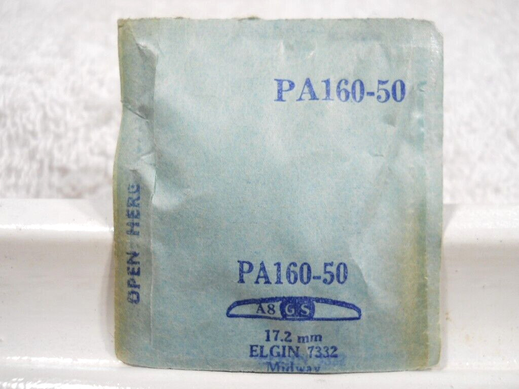 GS PA160-50 Watch Crystal Fit Elgin 7332 Midway – 17.2 mm – Factory Replacement