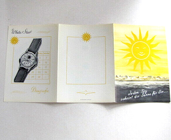 Diagrafic White Star, with VENUS movement handwinding. NOS, swiss made. RAR!!