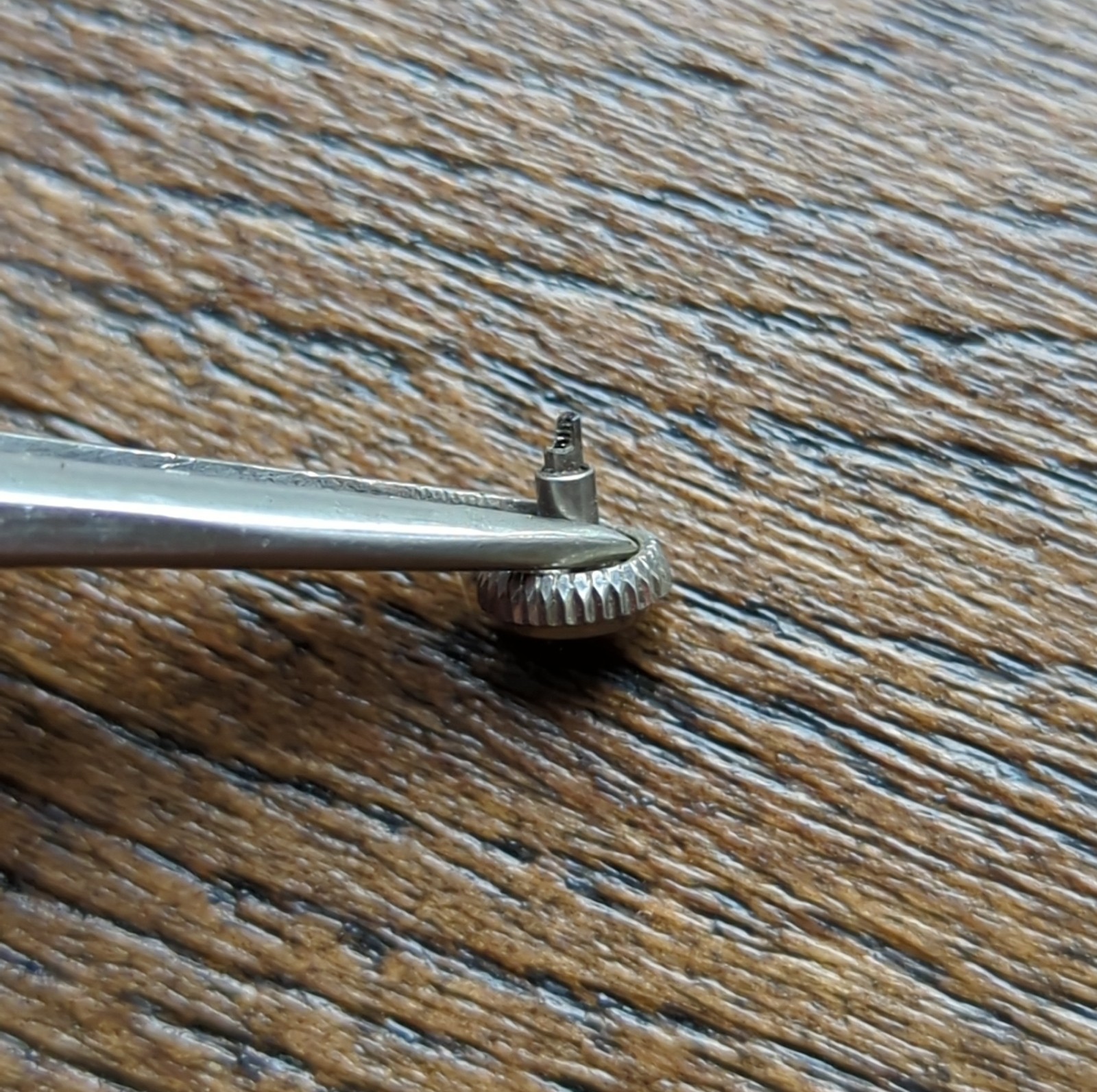 Rolex Oyster 5.2mm Steel Watch Crown for Repair (Damaged Tube) (F90)
