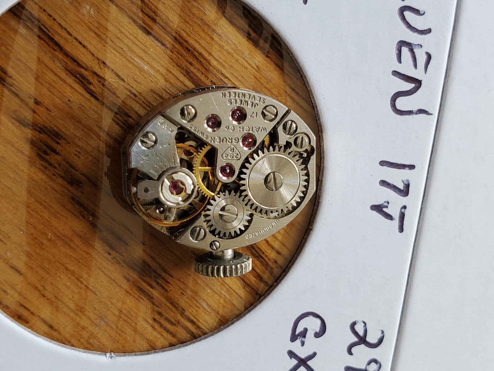 GRUEN 294R 17J GXC LADIES WRIST WATCH MOVEMENT G74