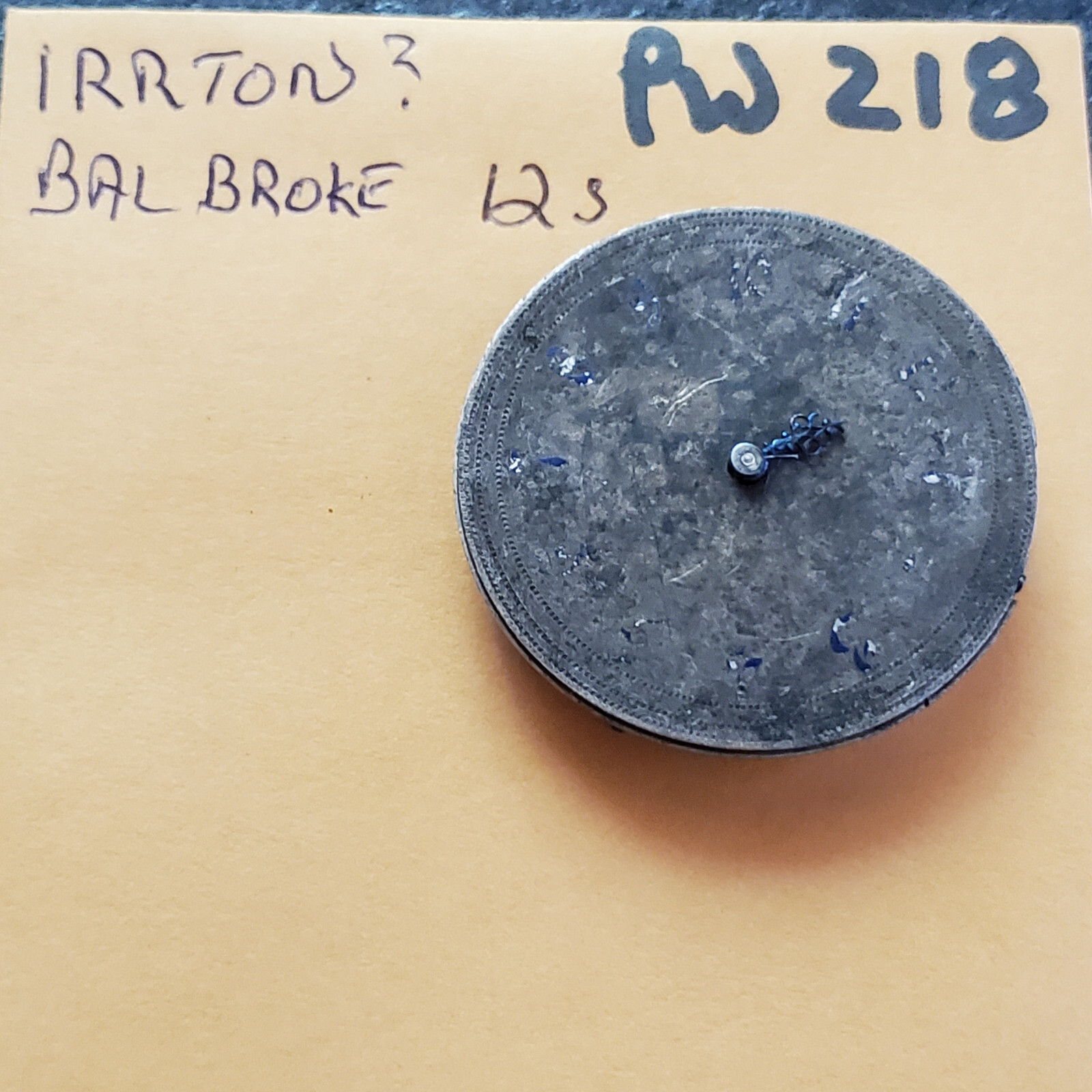 IRRTON? 12s POCKET WATCH MOVEMENT PW218