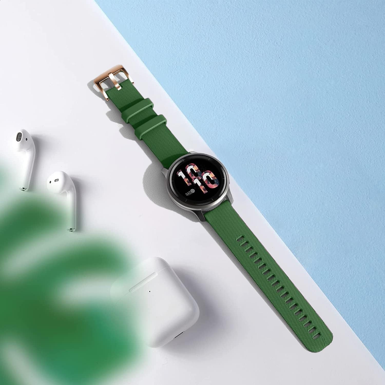 Soft Silicone Watch Band for 18mm 19mm 20mm 22mm, Sports Band Replacement Qui…
