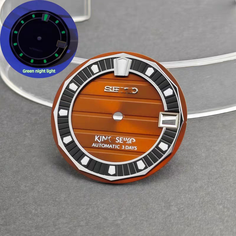 28.5mm Green Luminous Watch Dial for Nh35 Nh36 Movement Modification Accessories