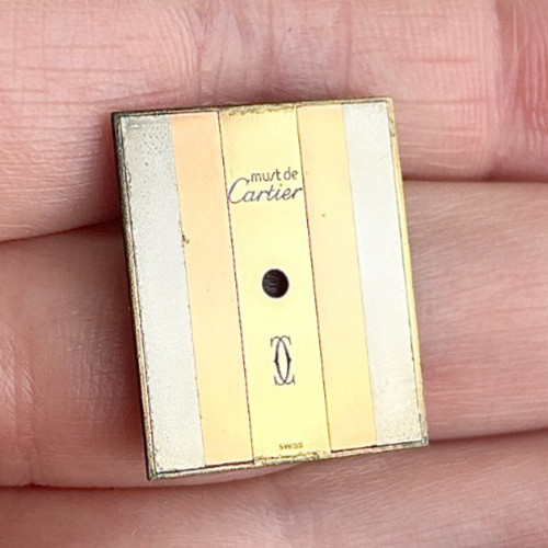 A Vintage Must de Cartier Tank “Trinity” Wristwatch Dial.