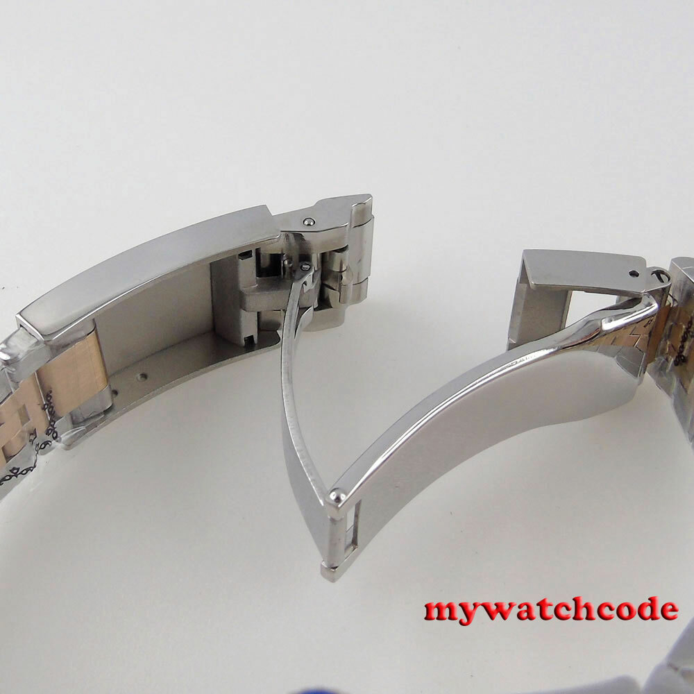 40mm sapphire glass two tone Watch Case fit NH35 NH36 eta 2824 8215 movement