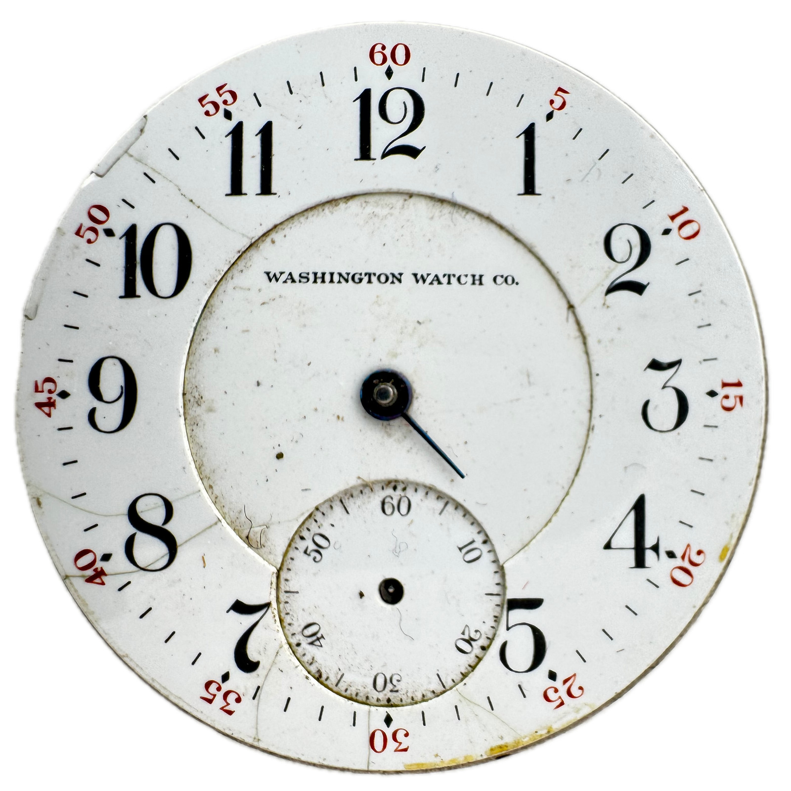 Antique 16s Washington Watch Co Illinois Pocket Watch Movement 604 Liberty Bell