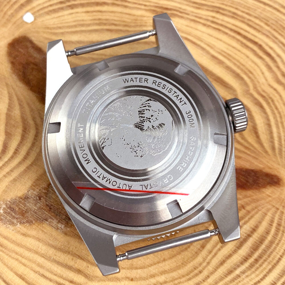 62MAS Titanium 200M Diver Watch Case 41mm Fit NH35 PT5000 2824 Domed AR Sapphire