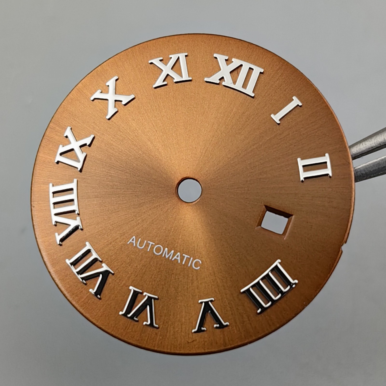 24.5mm Roman Numerals Sun Pattern Watch Dial Date Fit NH05 06 Movement